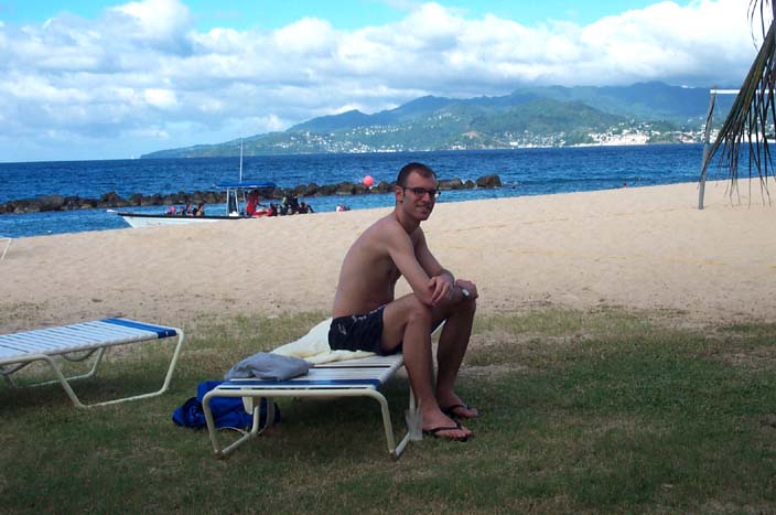 Jay on beach